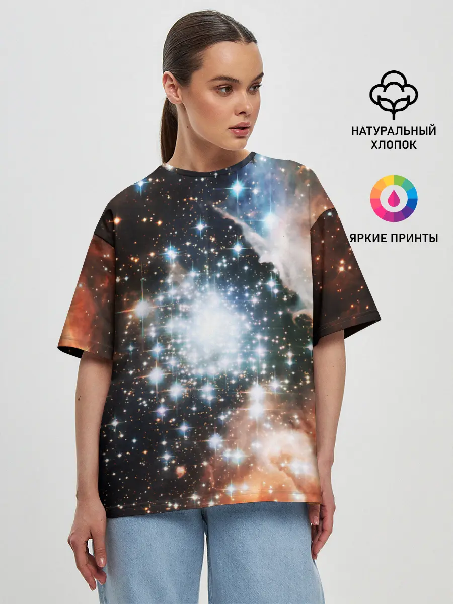 Женская футболка оверсайз / COSMO STAR