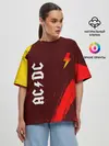 Женская футболка оверсайз / AC DС
