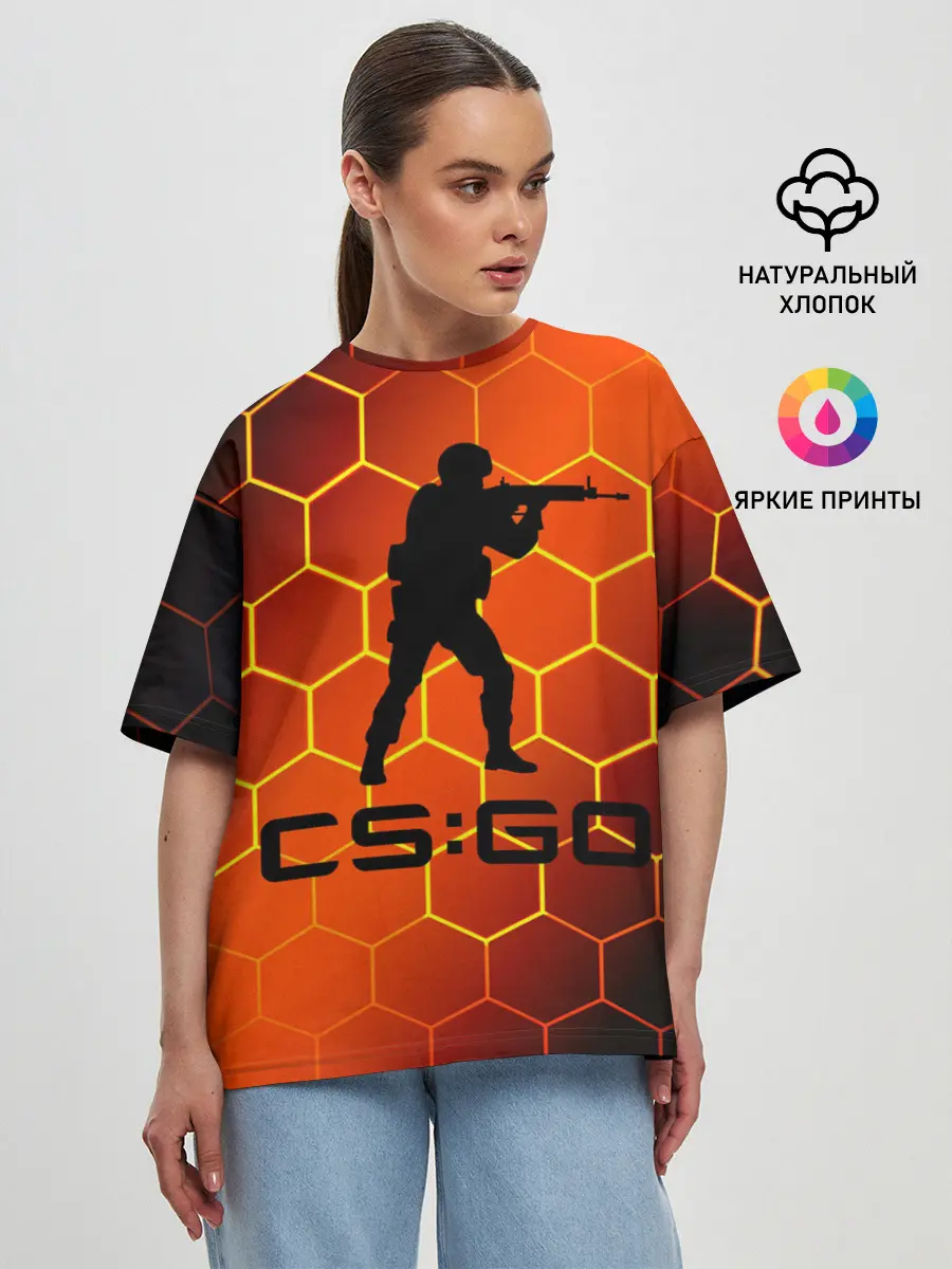 Женская футболка оверсайз / CS GO | КС ГО