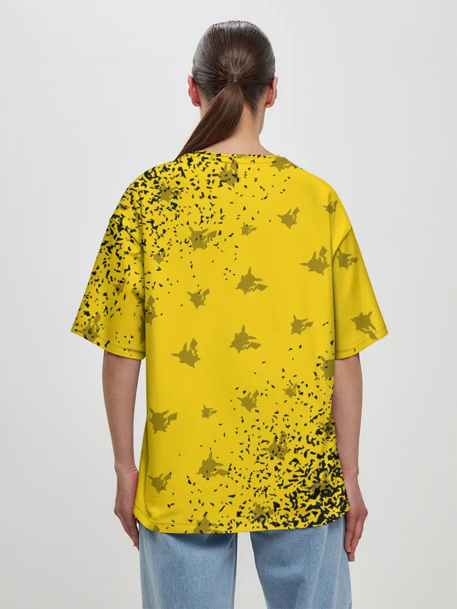 Женская футболка оверсайз / ПИКАЧУ / PIKACHU