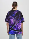 Женская футболка оверсайз / Фрактал линии