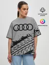 Женская футболка оверсайз / AUDI / АУДИ