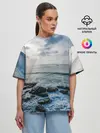 Женская футболка оверсайз / Море