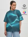 Женская футболка оверсайз / Neon lines