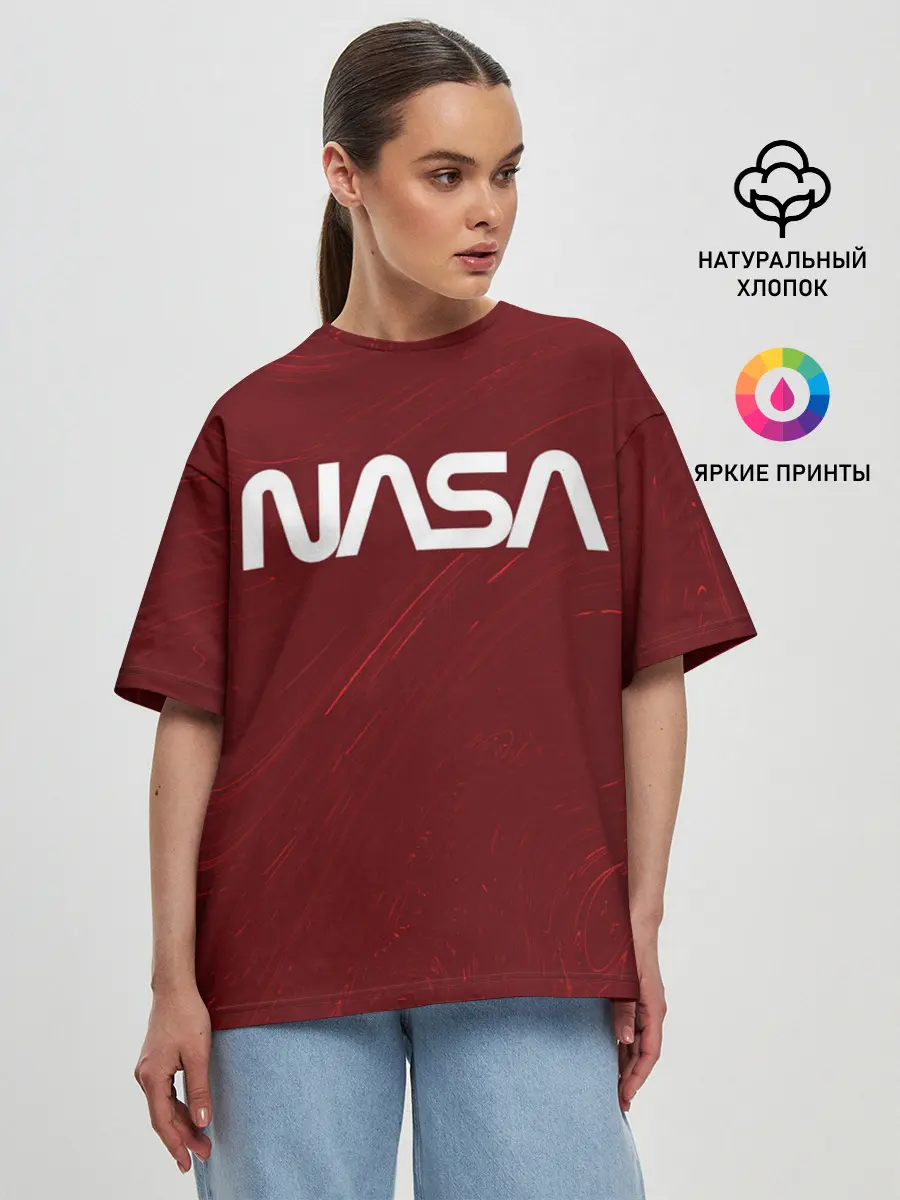 Женская футболка оверсайз / NASA / НАСА