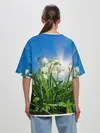 Женская футболка оверсайз / Подснежники