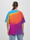 Женская футболка оверсайз / ТЕКСТУРА ГРАДИЕНТА