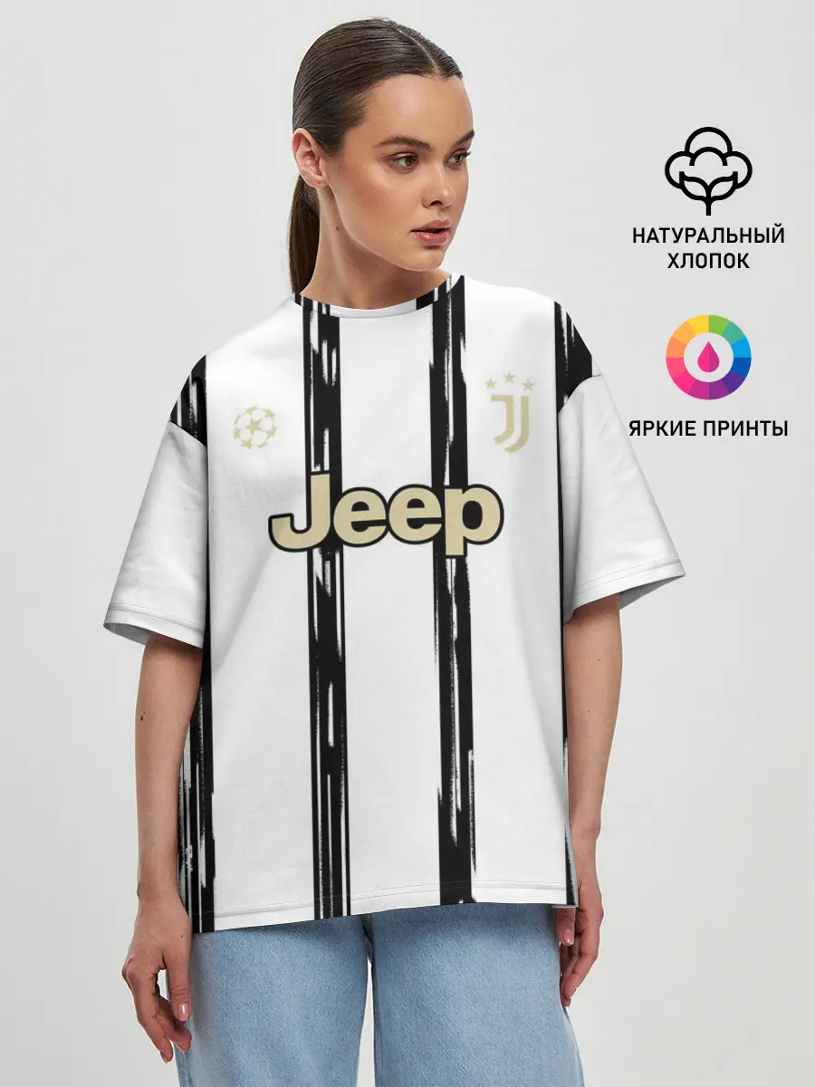 Женская футболка оверсайз / Juventus | Home Authentic style