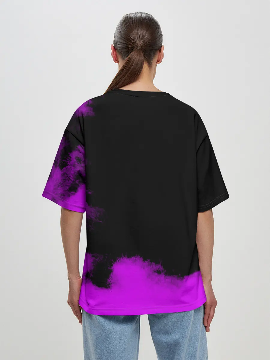 Женская футболка оверсайз / Джоджо fuck фиолетовый