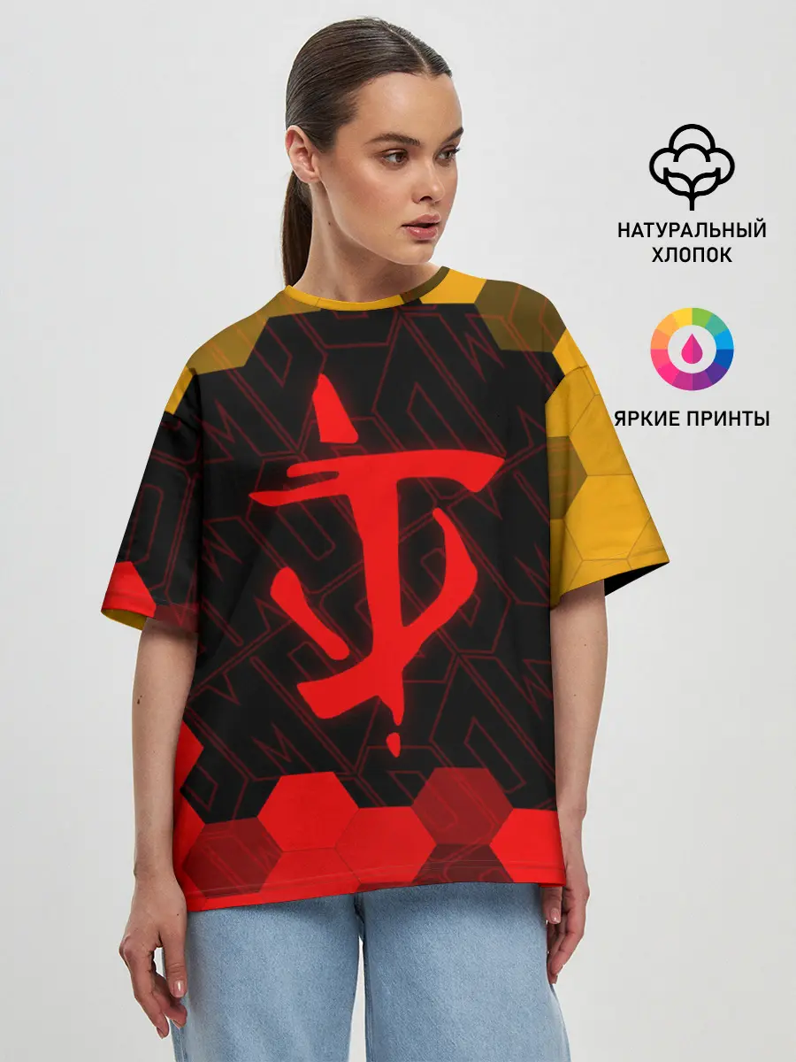 Женская футболка оверсайз / DOOM / ДУМ