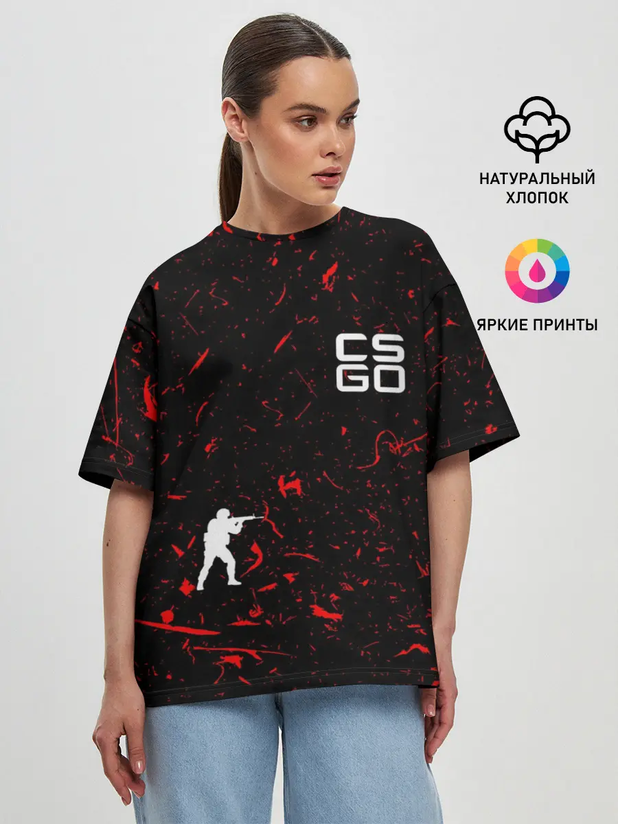 Женская футболка оверсайз / COUNTER STRIKE
