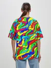 Женская футболка оверсайз / Красочные узоры/абстракционизм