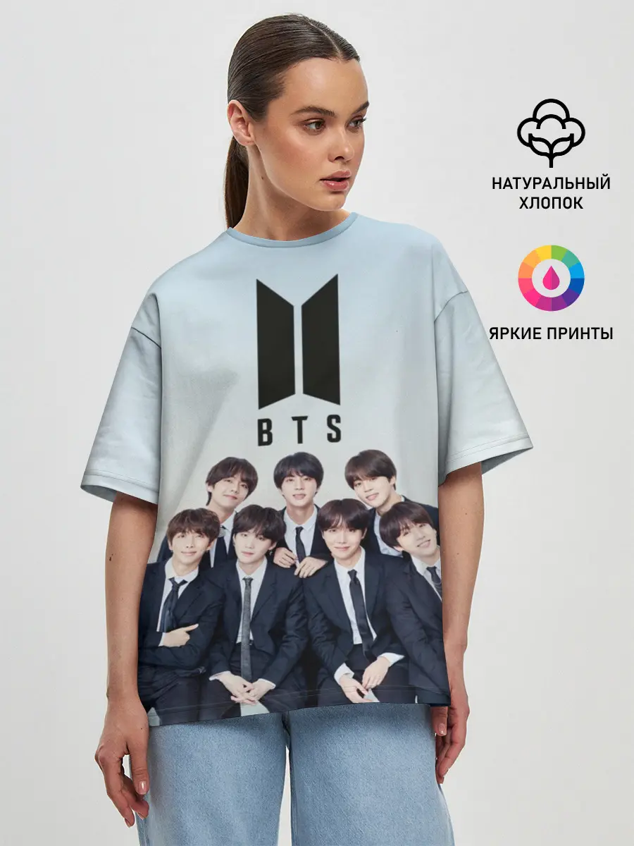 Женская футболка оверсайз / BTS