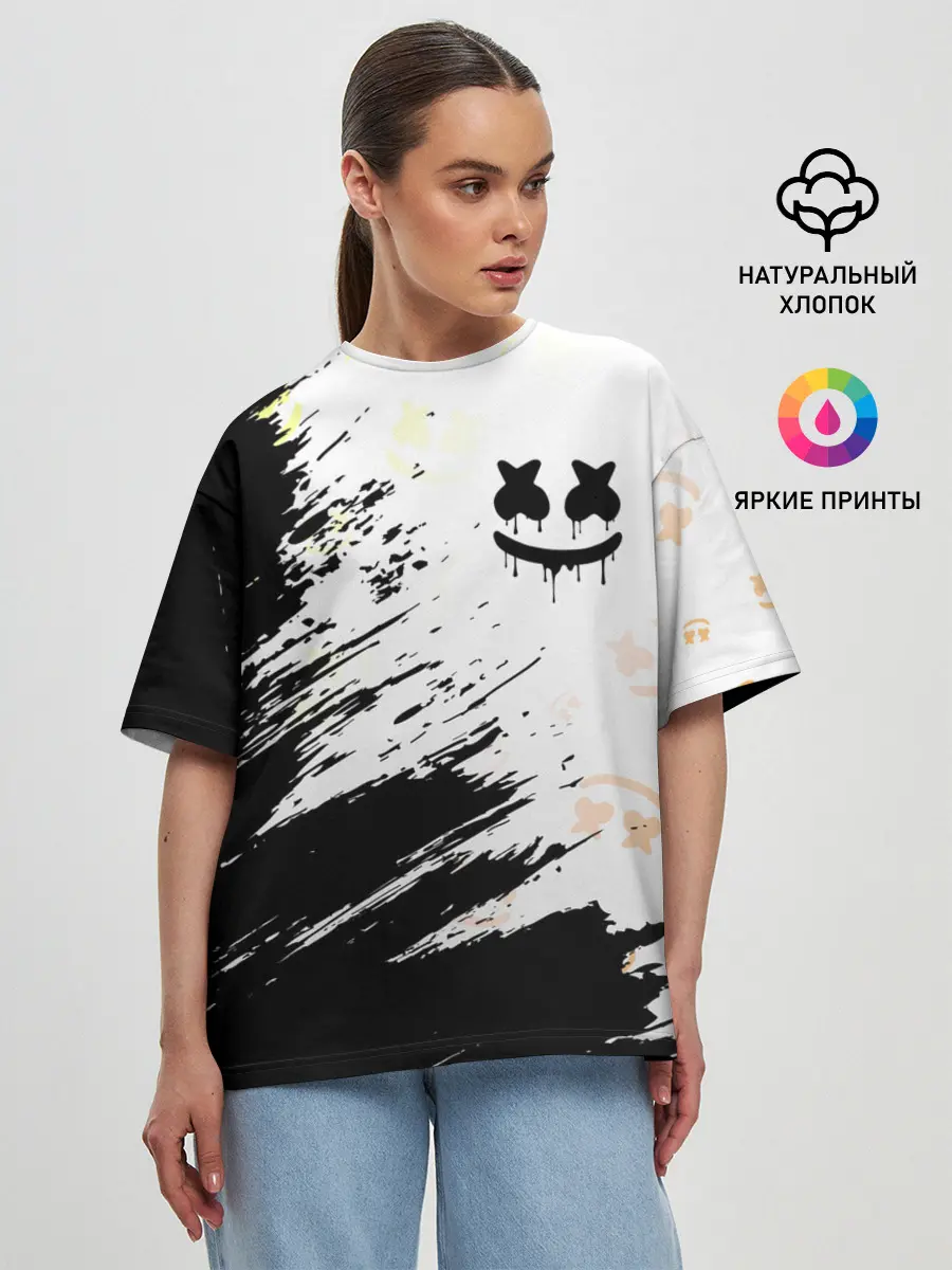 Женская футболка оверсайз / MARSHMELLO / МАРШМЕЛЛОУ