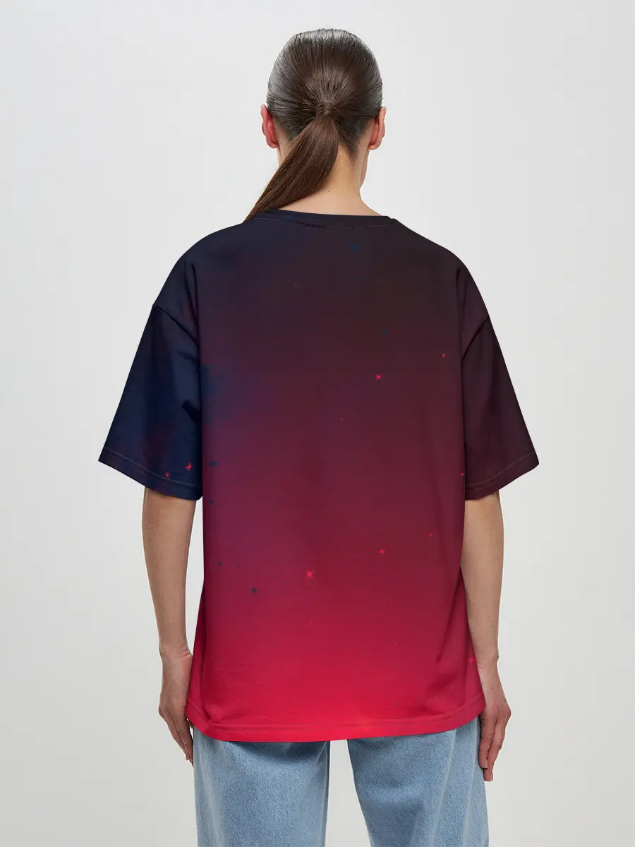 Женская футболка оверсайз / MITSUBISHI / МИТСУБИСИ