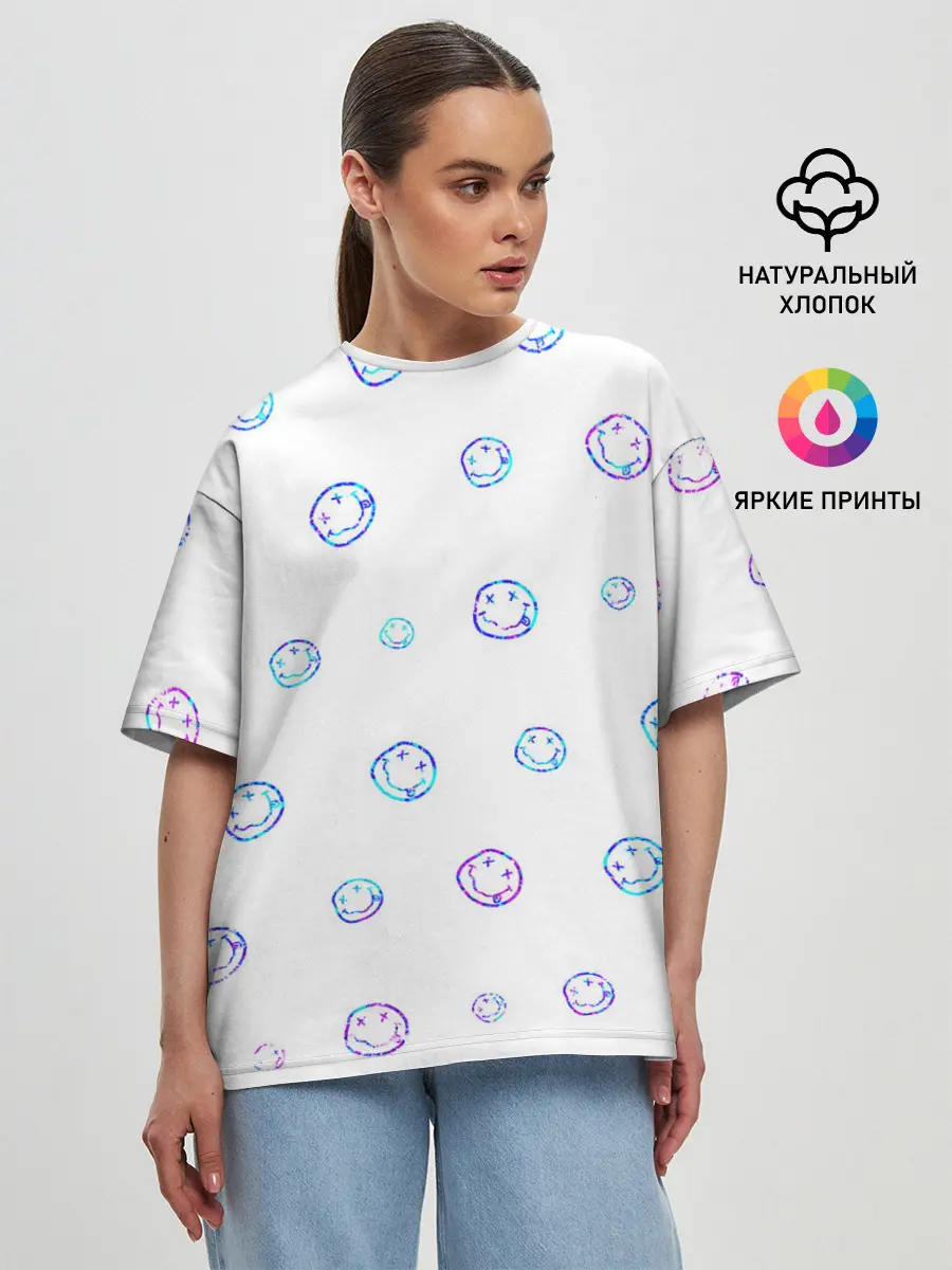 Женская футболка оверсайз / NIRVANA / НИРВАНА