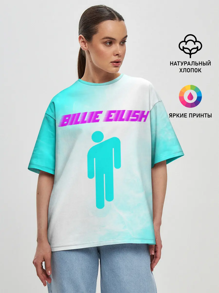Женская футболка оверсайз / BILLIE EILISH / БИЛЛИ АЙЛИШ