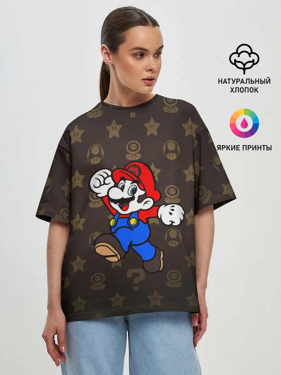Женская футболка оверсайз / mario