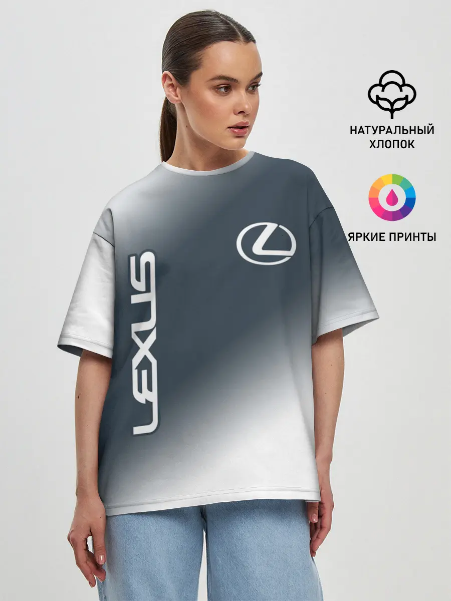 Женская футболка оверсайз / LEXUS / ЛЕКСУС