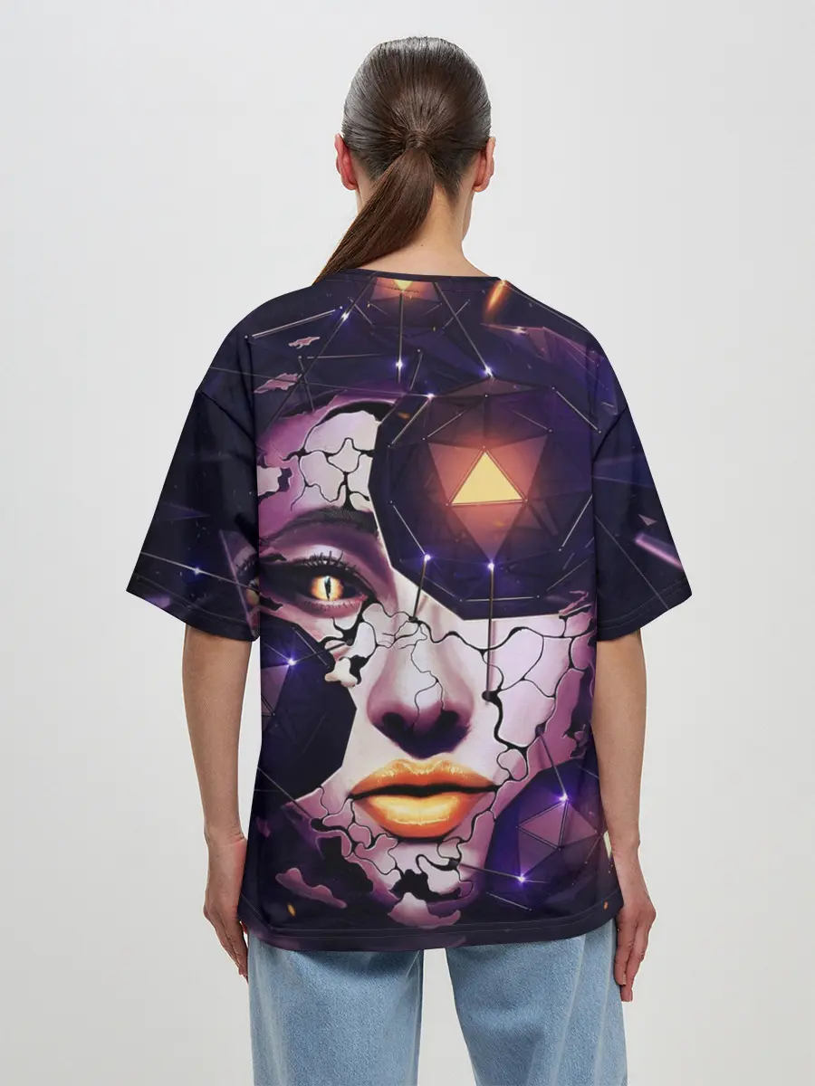Женская футболка оверсайз / Лицо