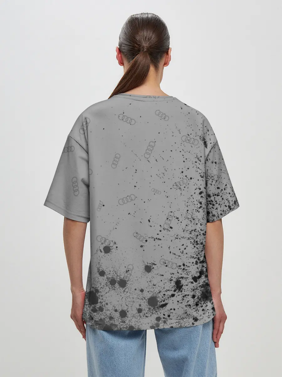 Женская футболка оверсайз / AUDI / АУДИ