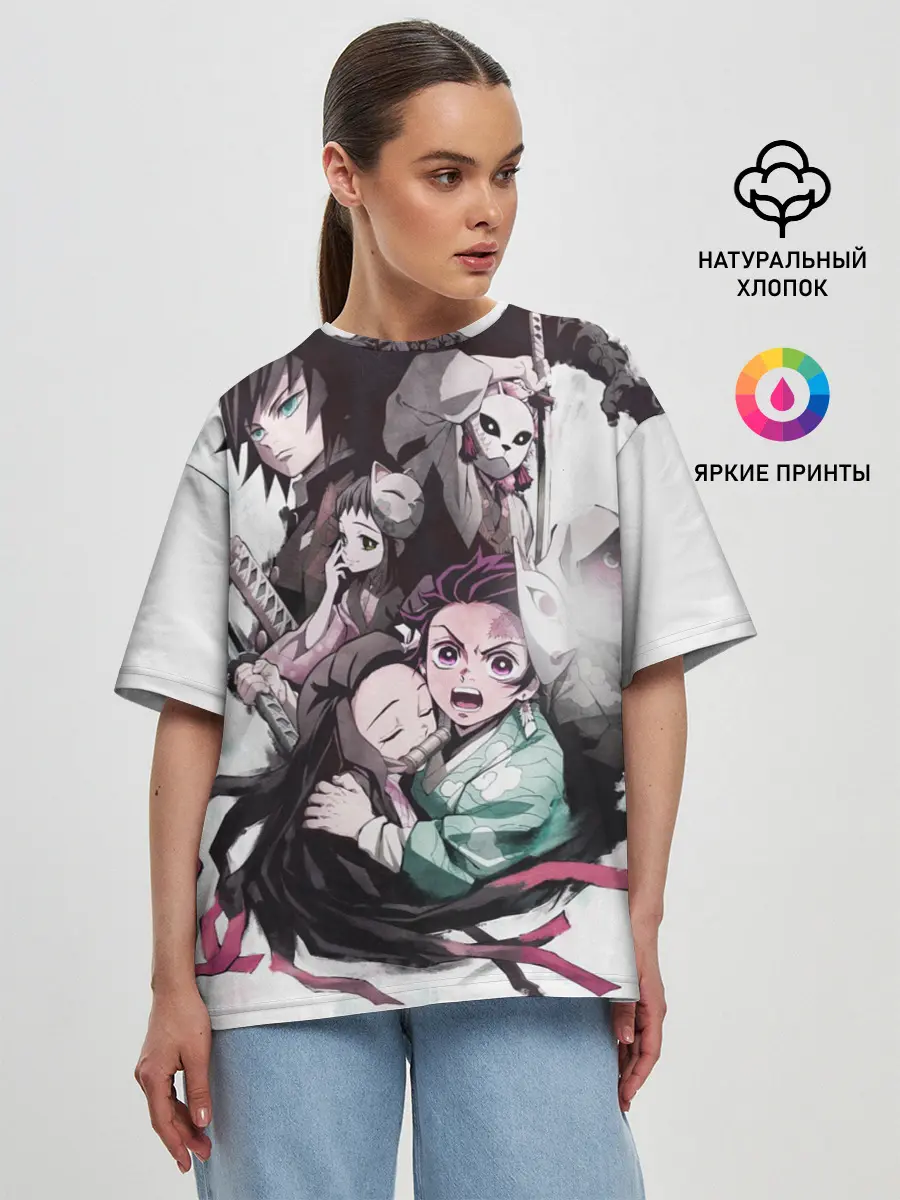 Женская футболка оверсайз / Убийца Демонов постер