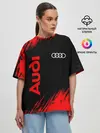 Женская футболка оверсайз / AUDI / АУДИ