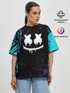 Женская футболка оверсайз / FORTNITE MARSHMELLO.