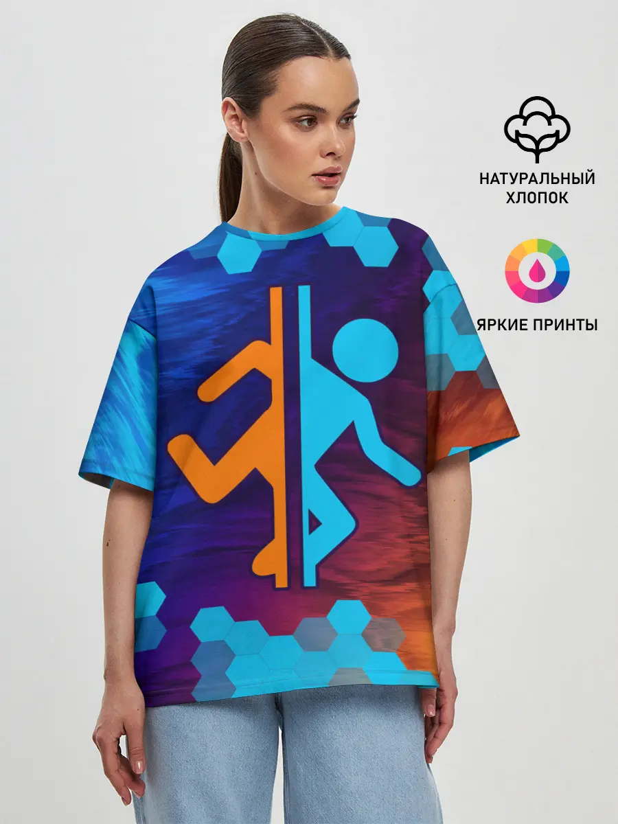 Женская футболка оверсайз / PORTAL / ПОРТАЛ