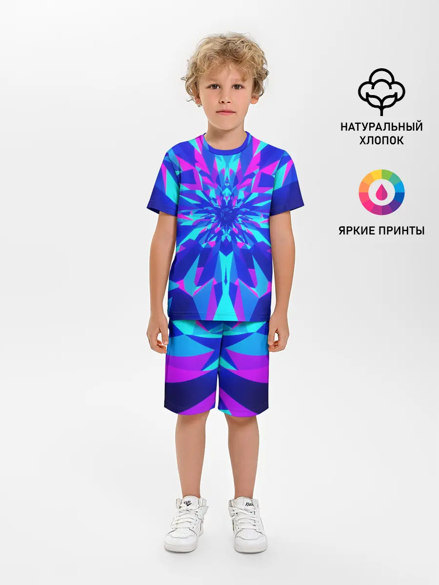 Детская пижама с шортами / Оптическая иллюзия