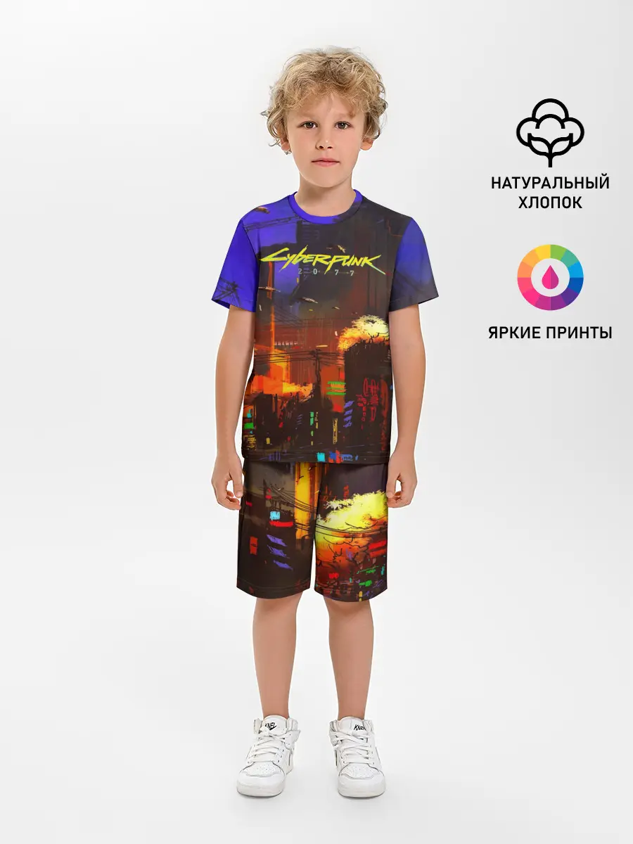 Детская пижама с шортами / Cyber Punk 2077