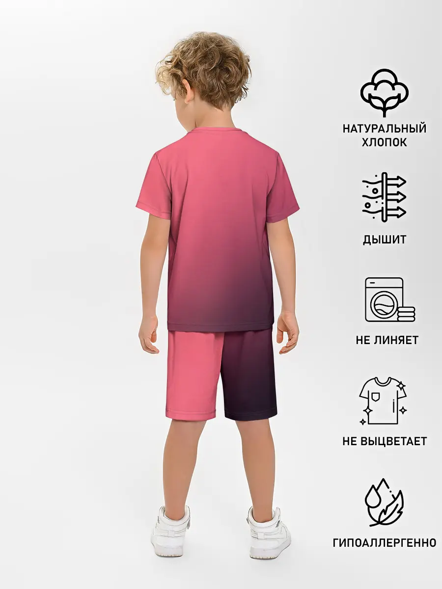 Детская пижама с шортами / Макима на красном фоне