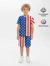 Детская пижама с шортами / Американский Флаг