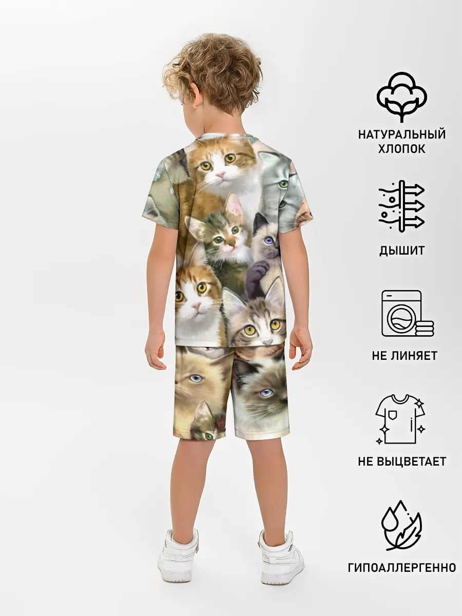 Детская пижама с шортами / Котишики