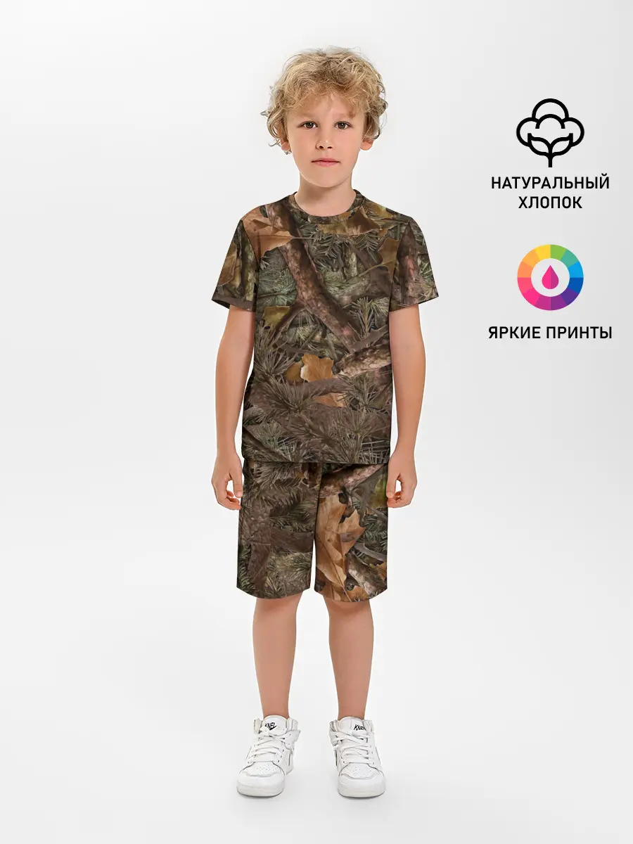 Детская пижама с шортами / Охотничий камуфляж