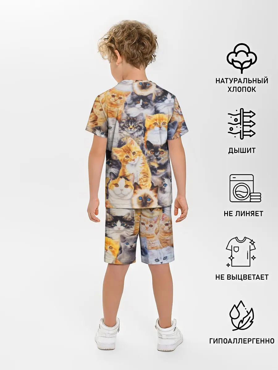 Детская пижама с шортами / КОТЯТКИ