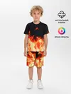 Детская пижама с шортами / Огонь