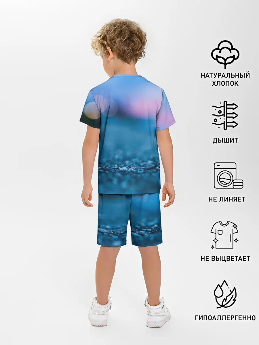 Детская пижама с шортами / PUBG light blue