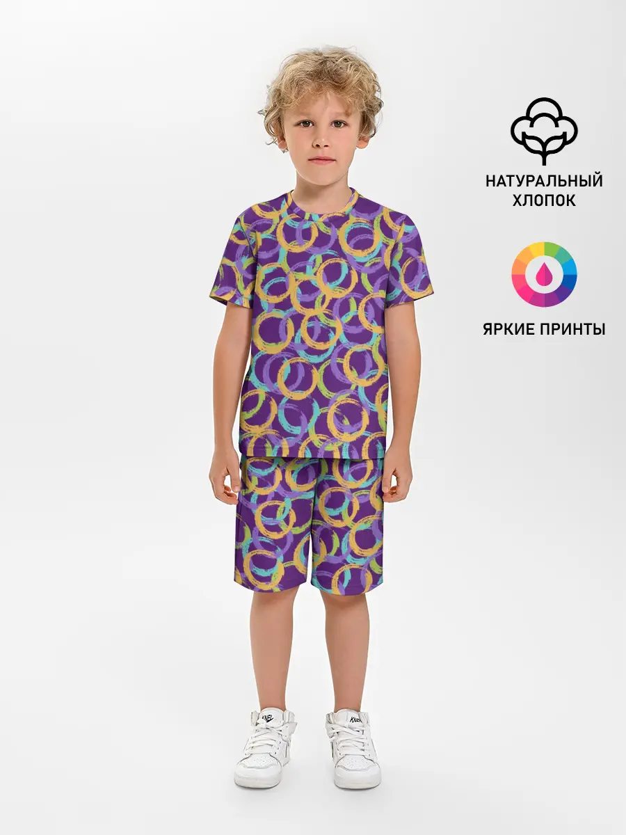 Детская пижама с шортами / Абстракция
