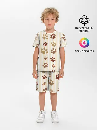 Детская пижама с шортами / Лапки