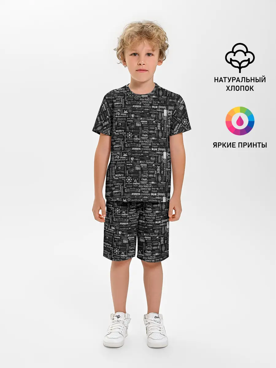 Детская пижама с шортами / ЛОЛОТИПЫ РОК ГРУПП