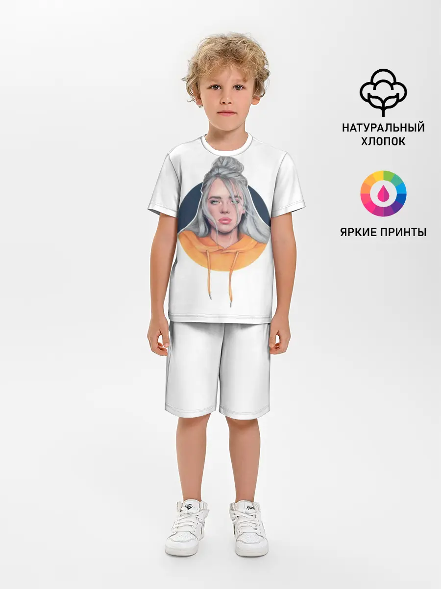 Детская пижама с шортами / Billie Eilish art 1
