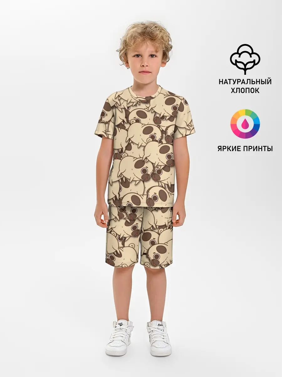 Детская пижама с шортами / мопс