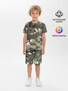 Детская пижама с шортами / Камуфляж с кляксами