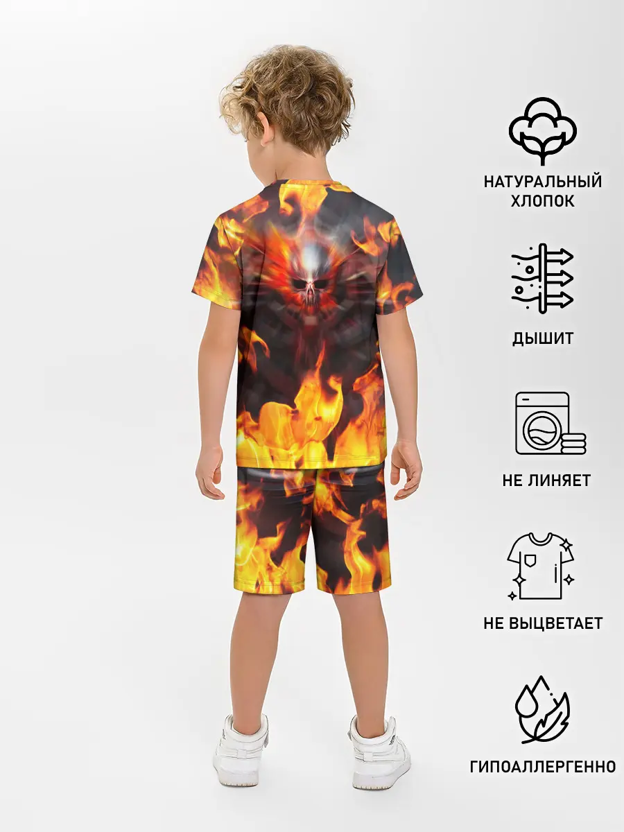 Детская пижама с шортами / FIRE GEARS OF WAR | ПОСТЕР В ОГНЕ