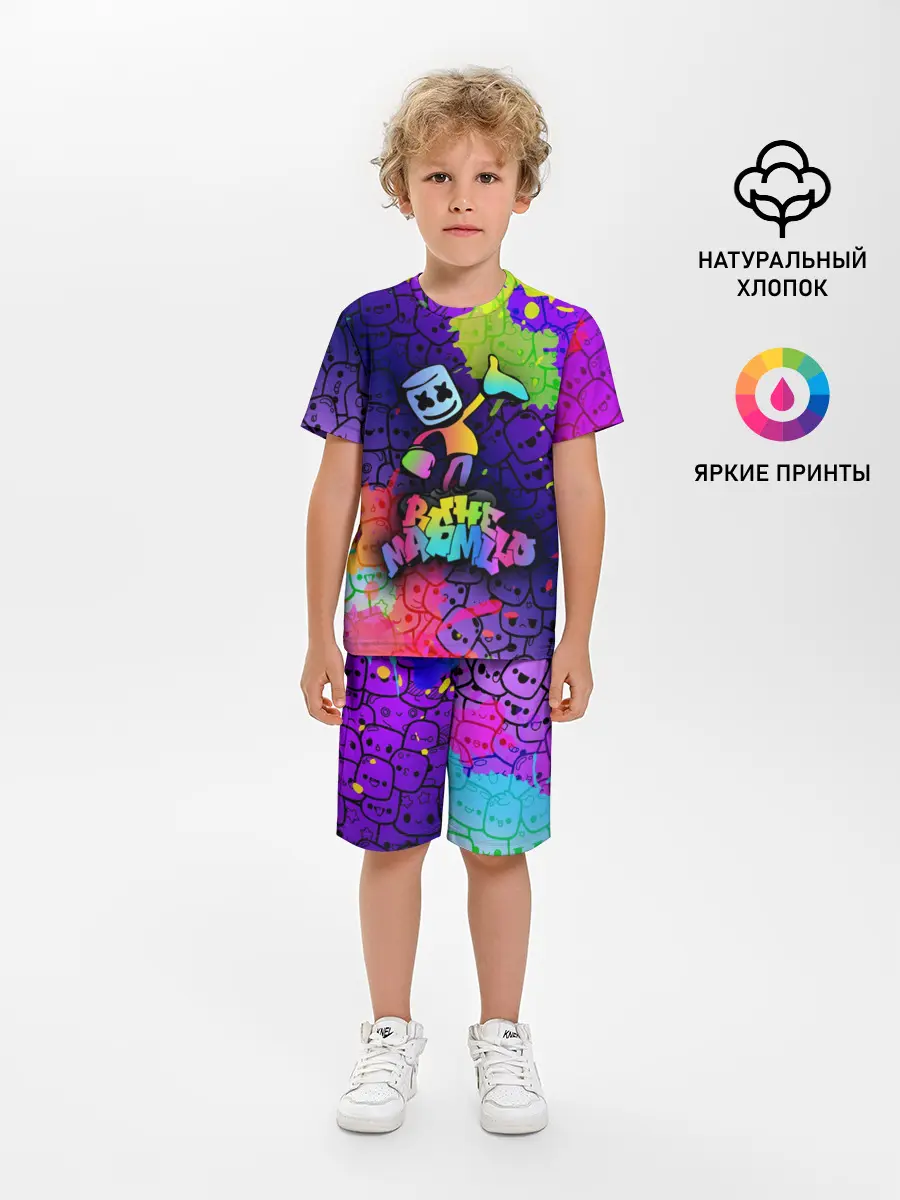 Детская пижама с шортами / Marshmello