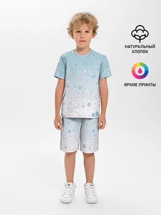 Детская пижама с шортами / милые звездочки узор