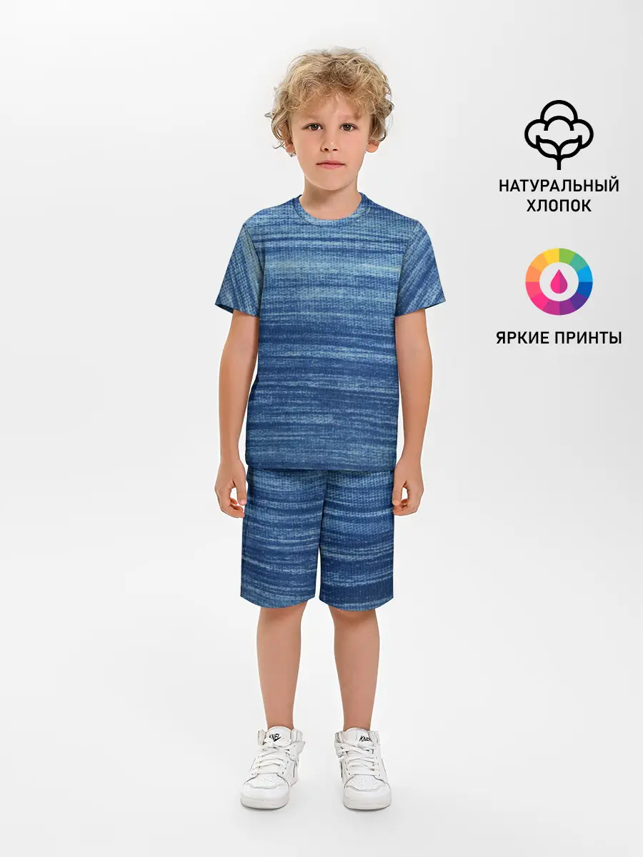 Детская пижама с шортами / Texture. Denim