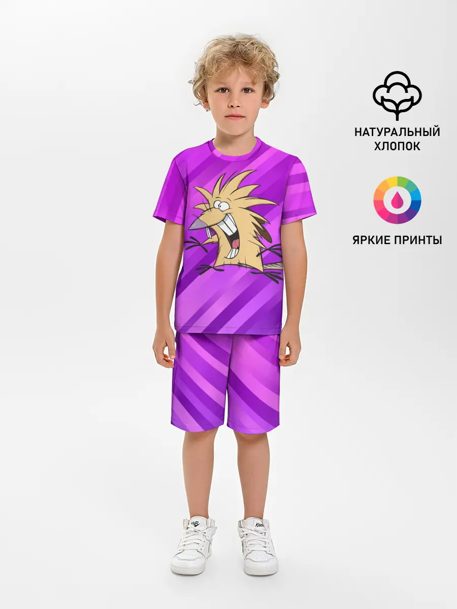 Детская пижама с шортами / Крутые Бобры