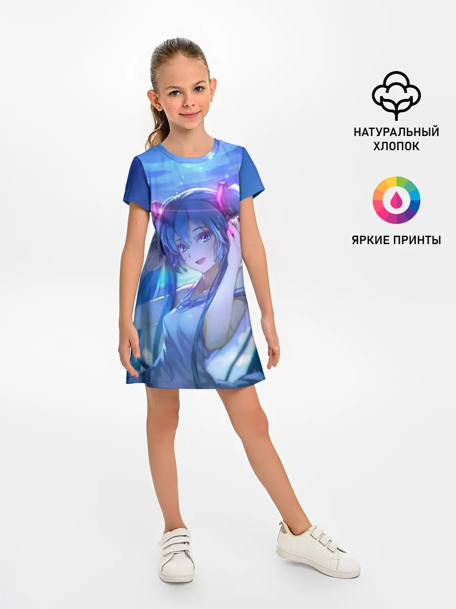Детское платье / Miku на фоне космоса